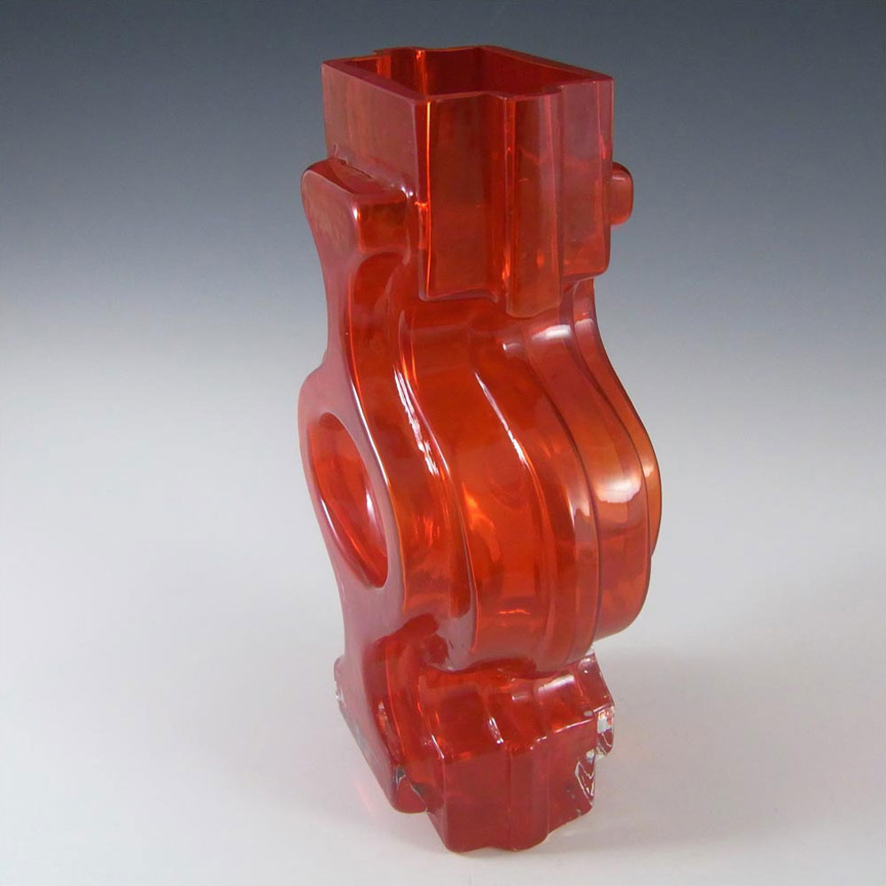 (image for) Riihimaki #1310 Riihimaen Red Glass Helena Tynell 'Emma' Vase - Click Image to Close
