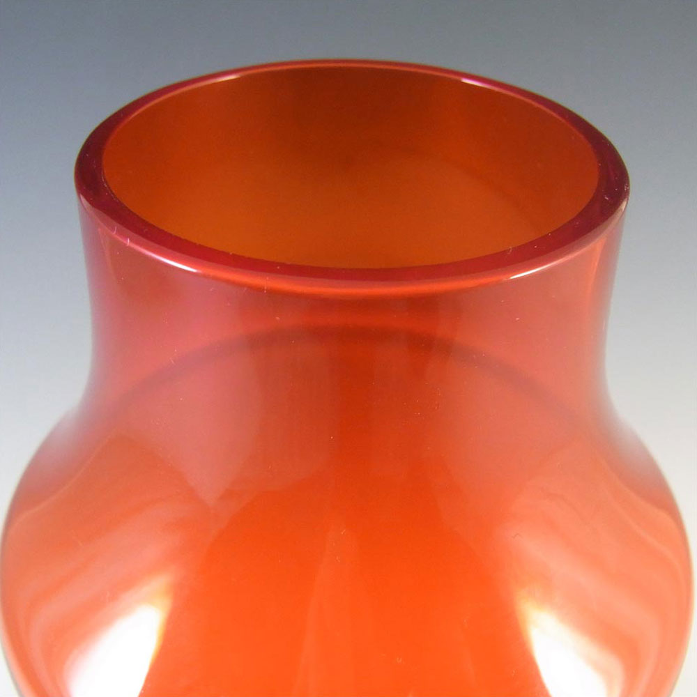 (image for) Riihimaki #1375 Riihimaen Lasi Oy Finnish Red Glass Vase - Click Image to Close
