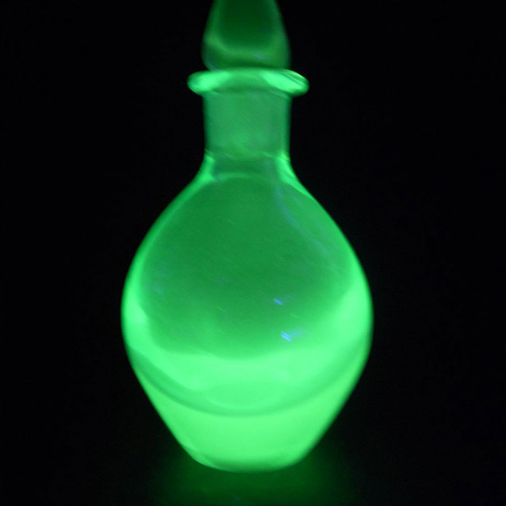 (image for) Murano Uranium Green Sommerso Glass Decorative Bottle - Click Image to Close