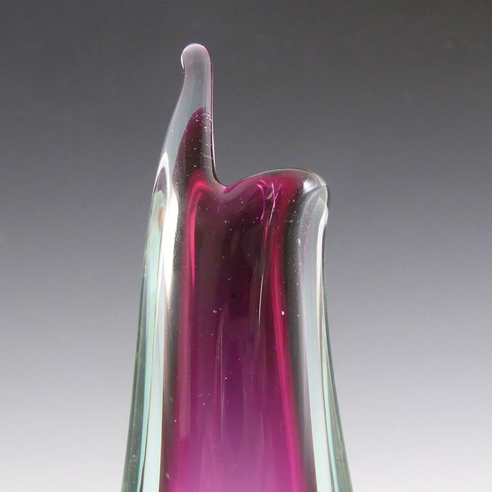 (image for) Murano/Venetian Purple & Blue Sommerso Glass Vase #2 - Click Image to Close