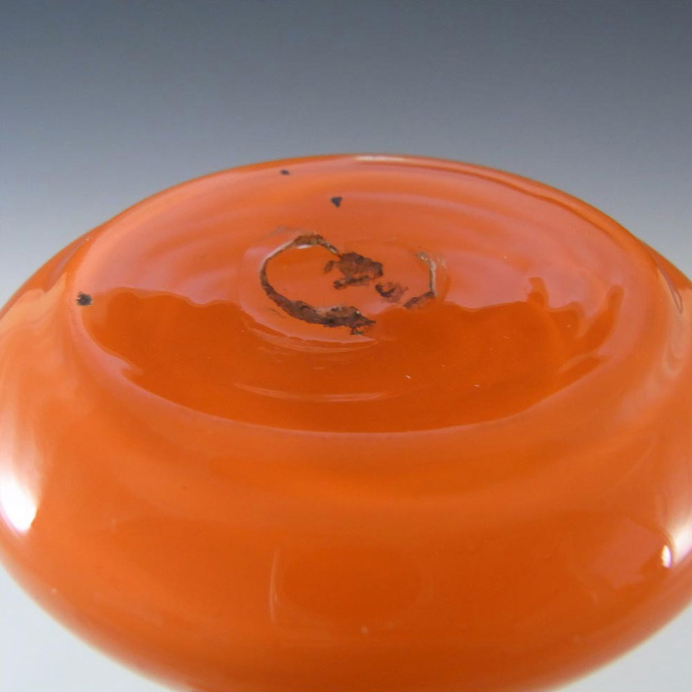 (image for) Czech 1930's/40's Orange & Black Glass Tango Vase #3 - Click Image to Close