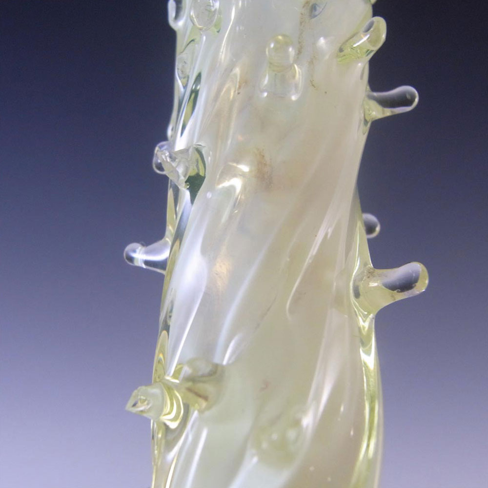 (image for) John Walsh Victorian Vaseline/Uranium Glass Thorn Vase #1 - Click Image to Close