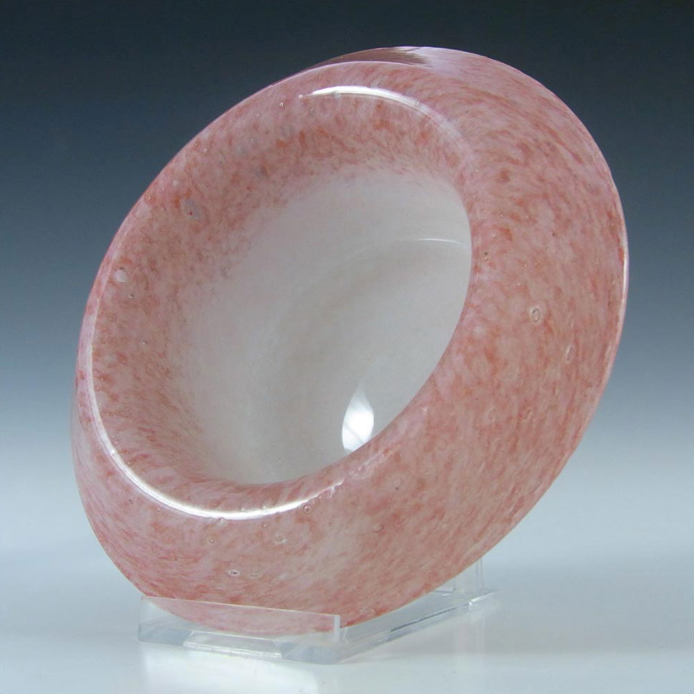 (image for) Vasart Signed Scottish Pink Mottled Glass Bowl B041 - Click Image to Close