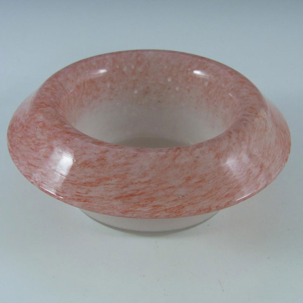 (image for) Vasart Signed Scottish Pink Mottled Glass Bowl B041 - Click Image to Close