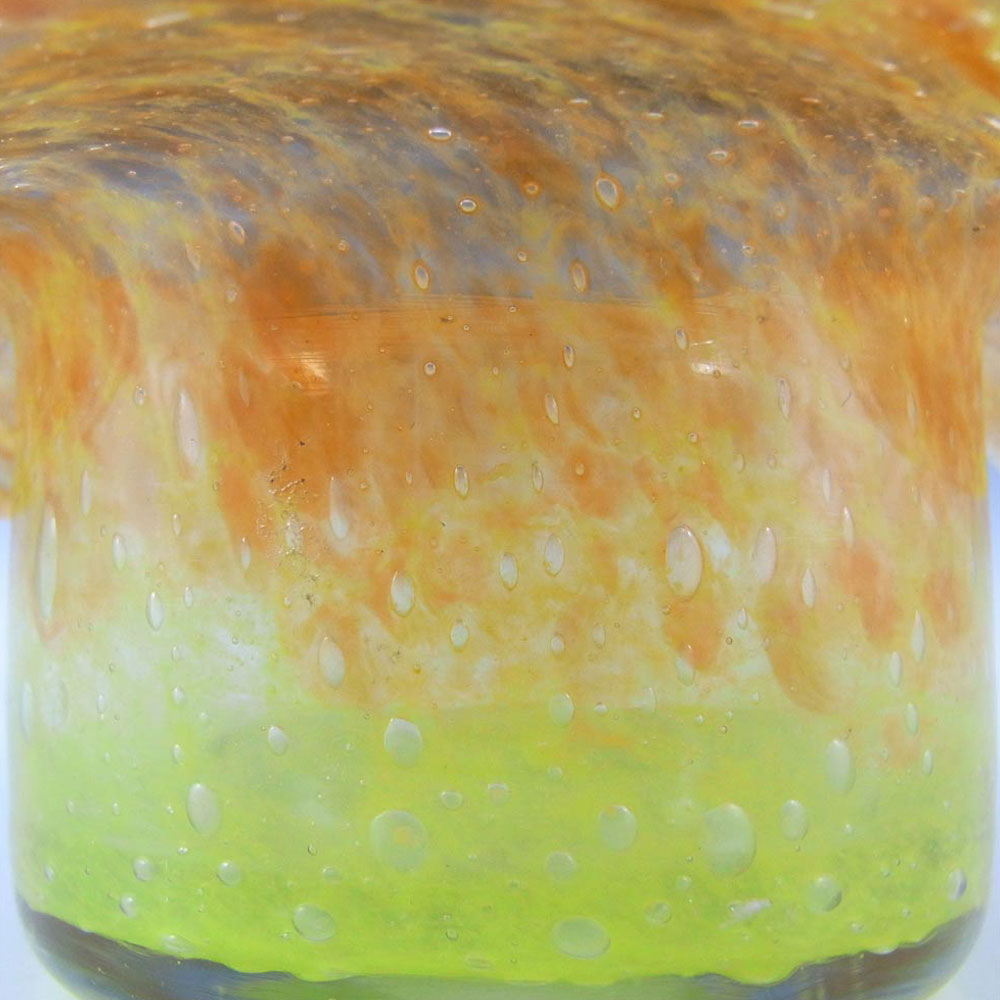 (image for) Vasart Signed Scottish Orange/Yellow Mottled Glass Bowl B015 - Click Image to Close