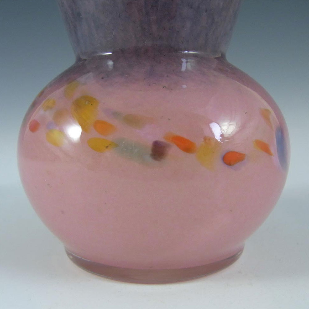 (image for) Vasart or Strathearn Pink & Purple Mottled Glass Vase V029 - Click Image to Close