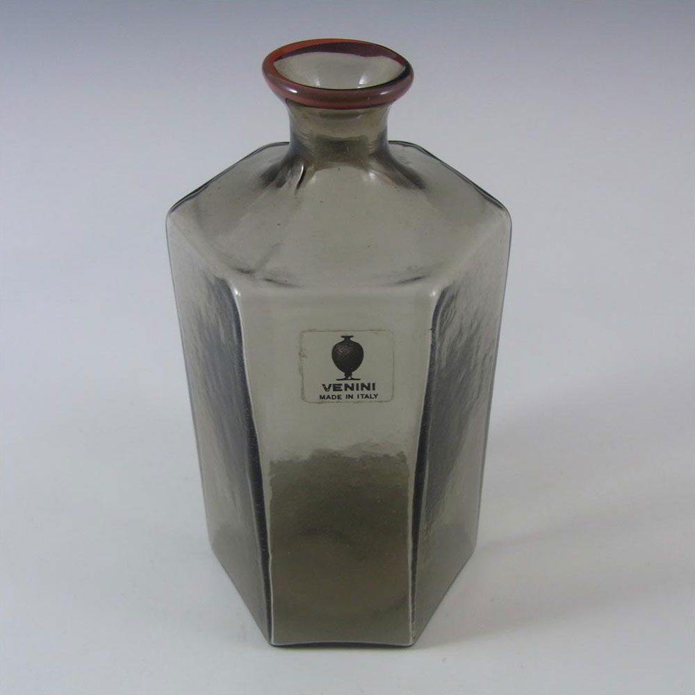 (image for) Venini Murano Smoky Glass 'Vasetti' Vase - Signed '80 - Click Image to Close