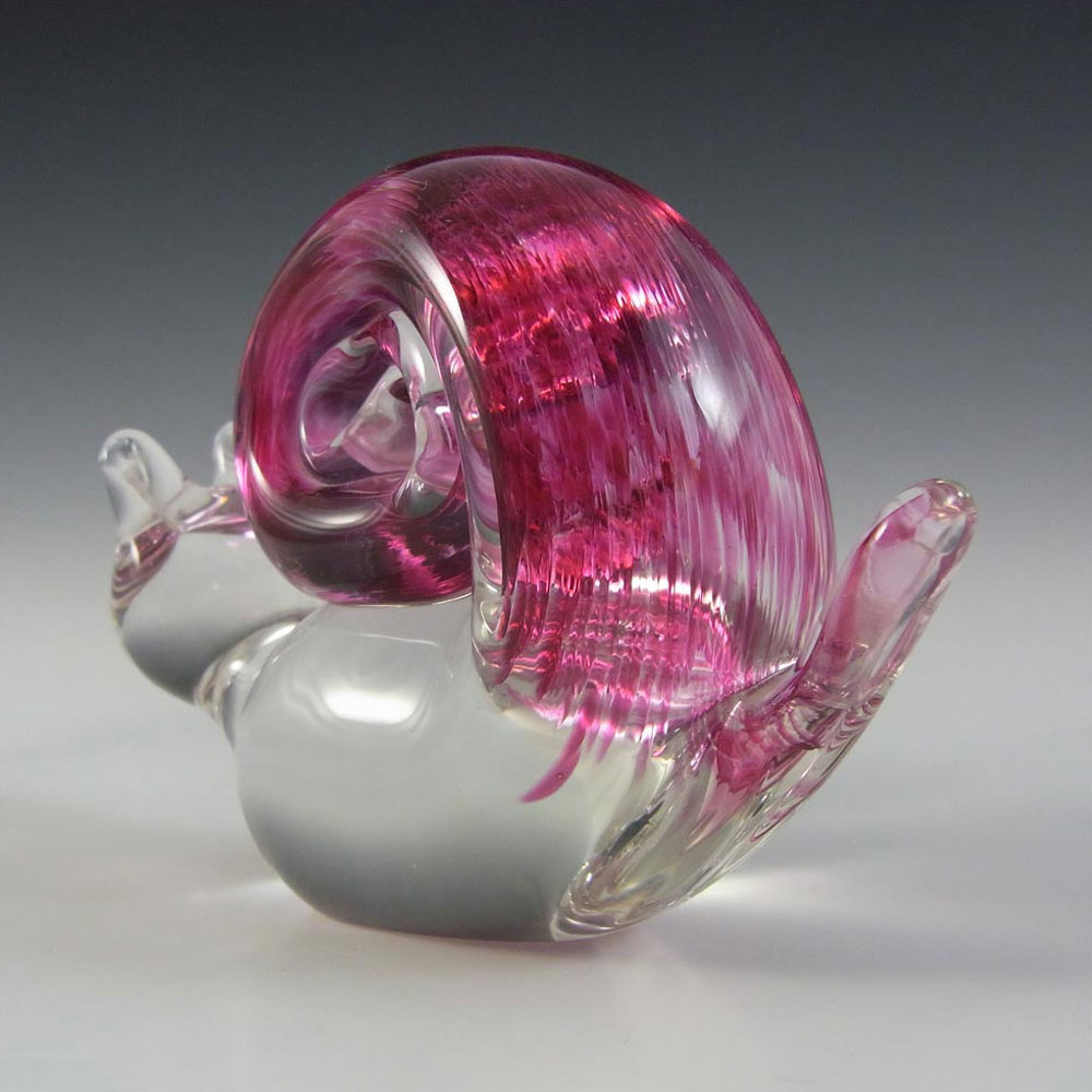 (image for) Wedgwood Speckled Pink Glass Snail Paperweight RSW268 - Click Image to Close