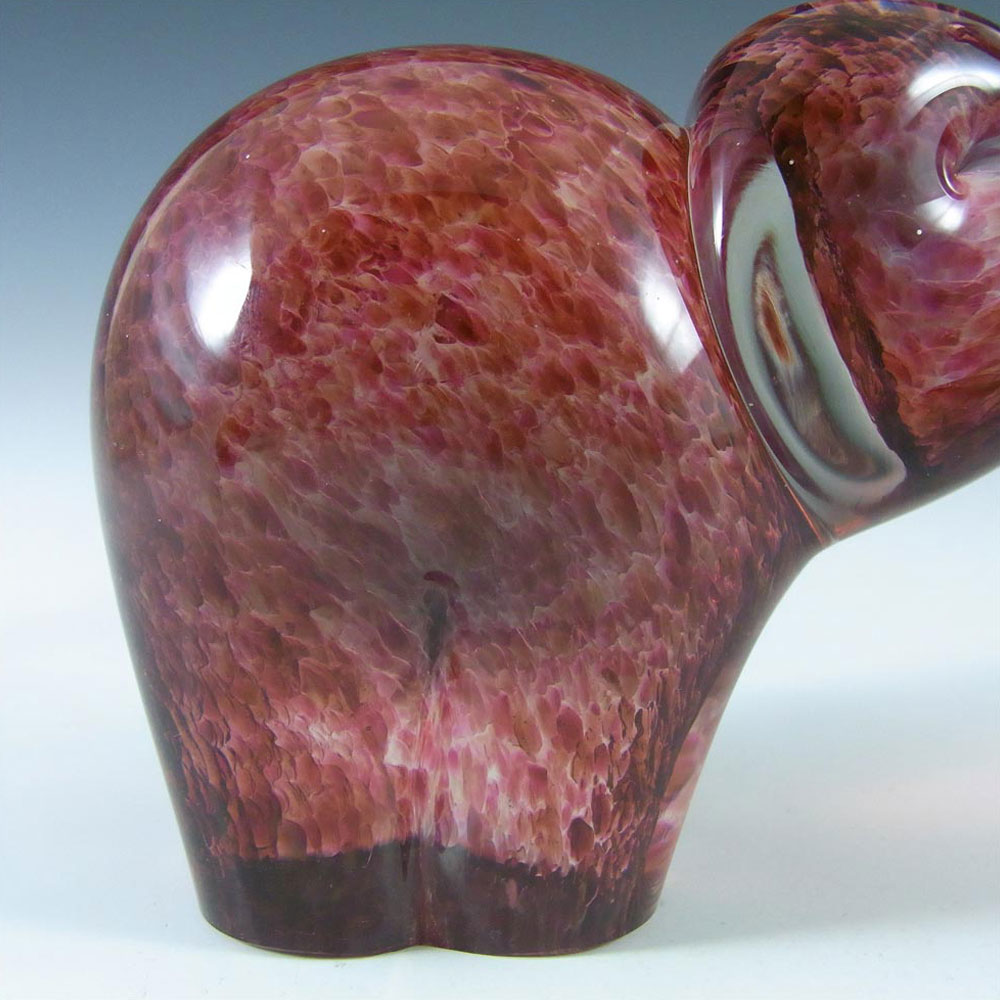 (image for) Wedgwood Speckled Pink Glass Jumbo Elephant SG451 - Marked - Click Image to Close