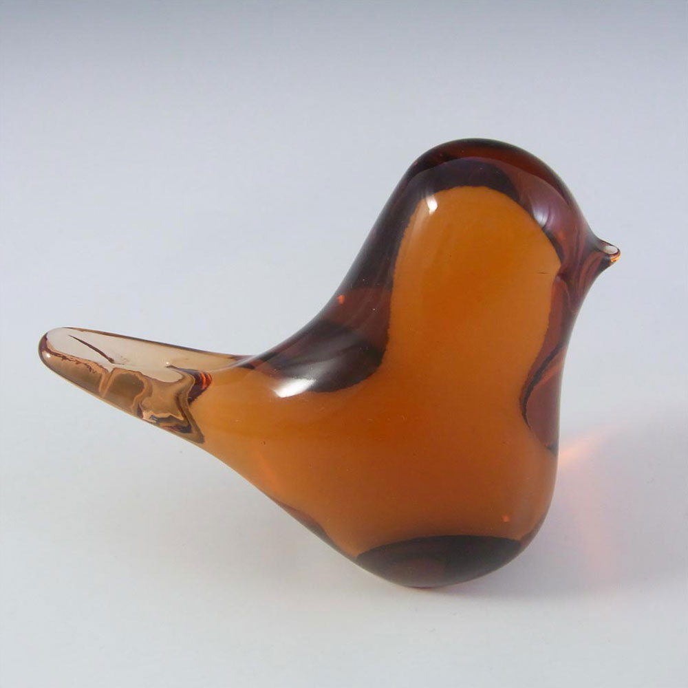 (image for) Wedgwood Topaz/Amber Glass Large Bird RSW71 - Marked - Click Image to Close