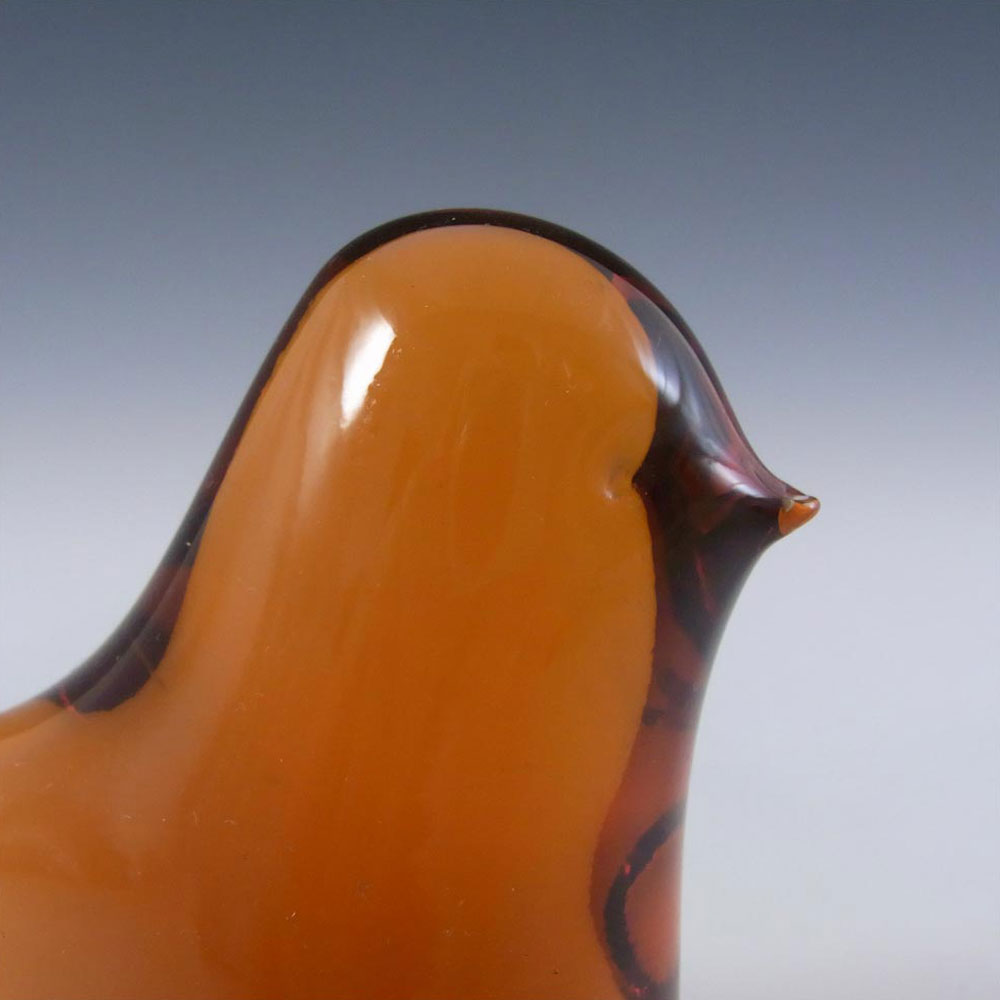 (image for) Wedgwood Topaz/Amber Glass Large Bird RSW71 - Marked - Click Image to Close
