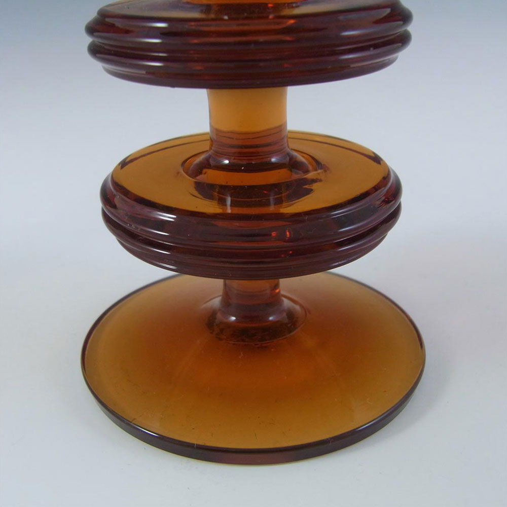 (image for) MARKED Wedgwood Topaz Glass Sheringham Candlestick RSW13/3 - Click Image to Close