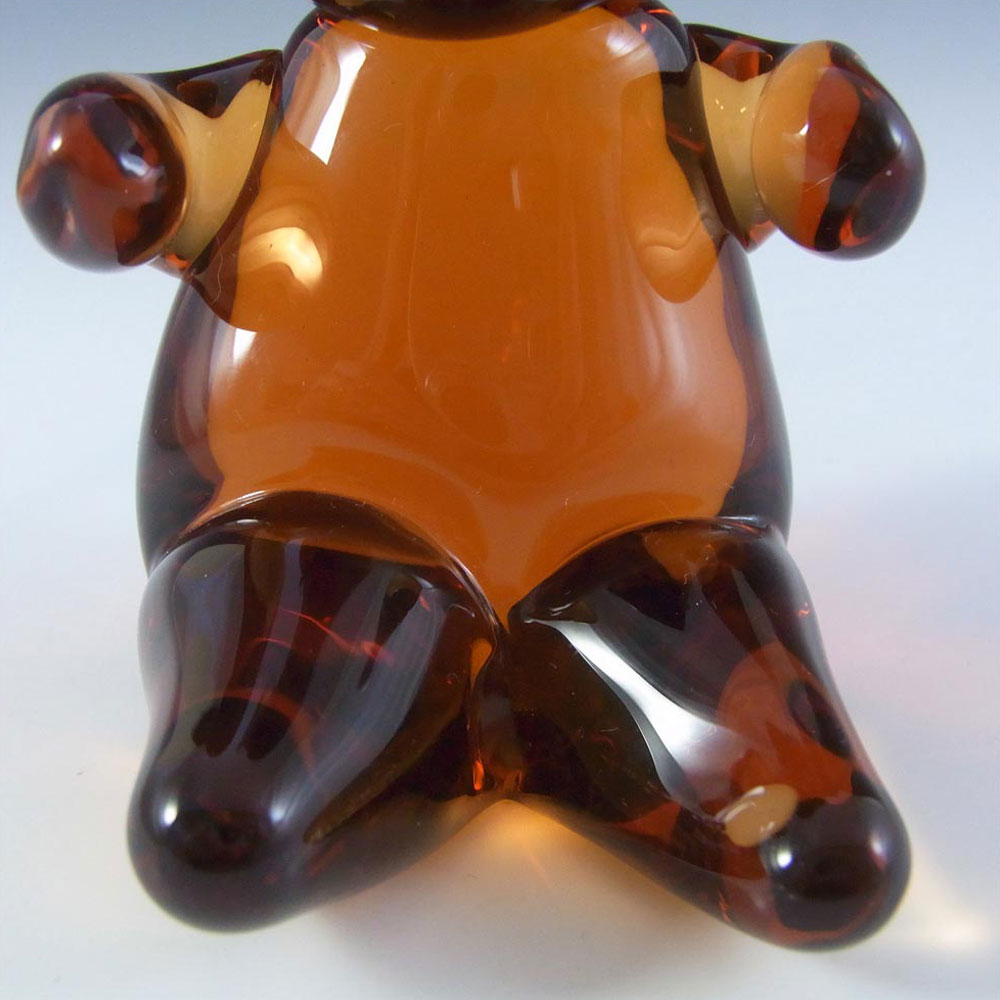 (image for) Wedgwood Topaz/Amber Glass Teddy Bear Paperweight SG449 - Click Image to Close