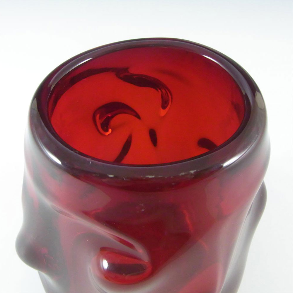 Whitefriars #9608 Wilson/Dyer Ruby Red Glass Knobbly Vase - Click Image to Close