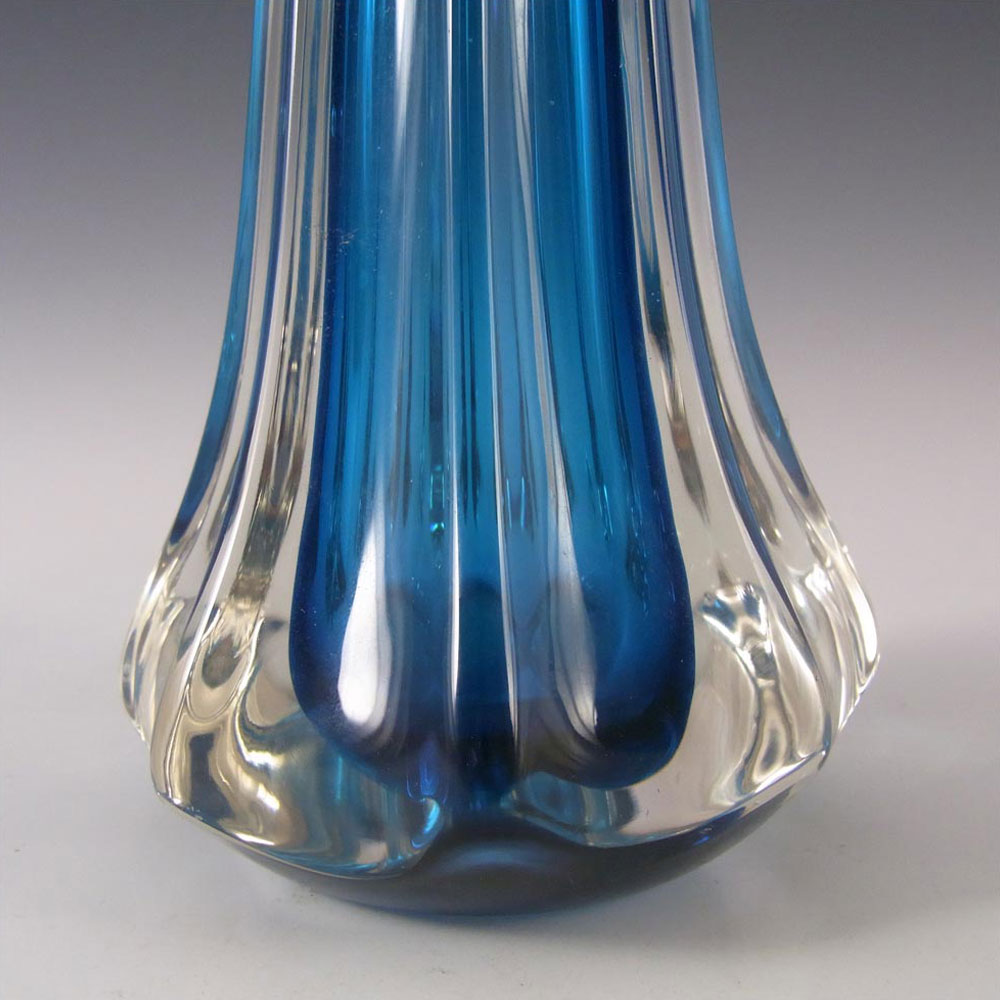(image for) Whitefriars #9781 Baxter Kingfisher Blue Glass Eight Sided Vase - Click Image to Close