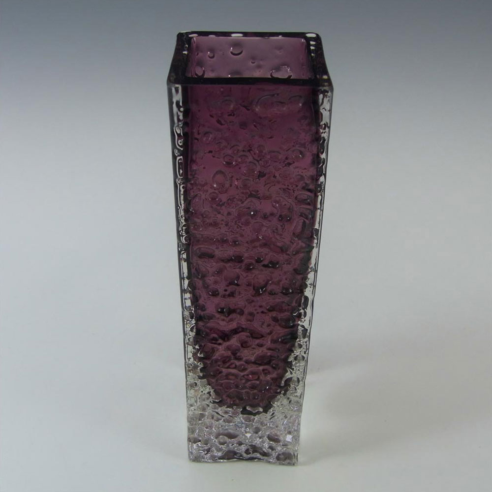 (image for) Whitefriars #9683 Baxter Aubergine Glass 6.75" Nailhead Vase - Click Image to Close