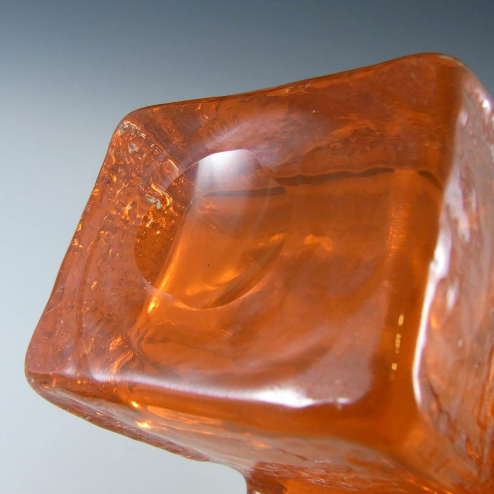 (image for) Whitefriars #9673 Baxter Tangerine Glass Drunken Bricklayer Vase - Click Image to Close