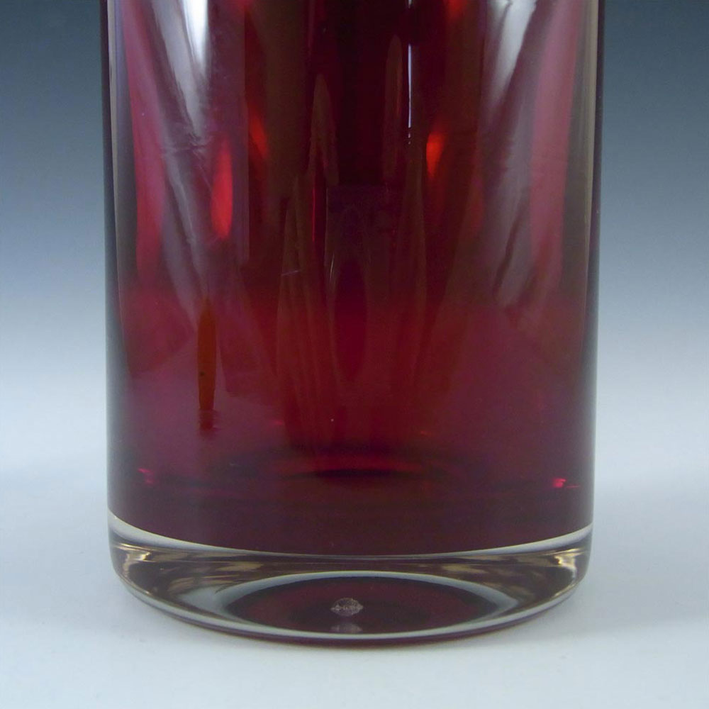 Whitefriars #9583 Baxter Ruby Red Glass Cylinder Vase - Click Image to Close