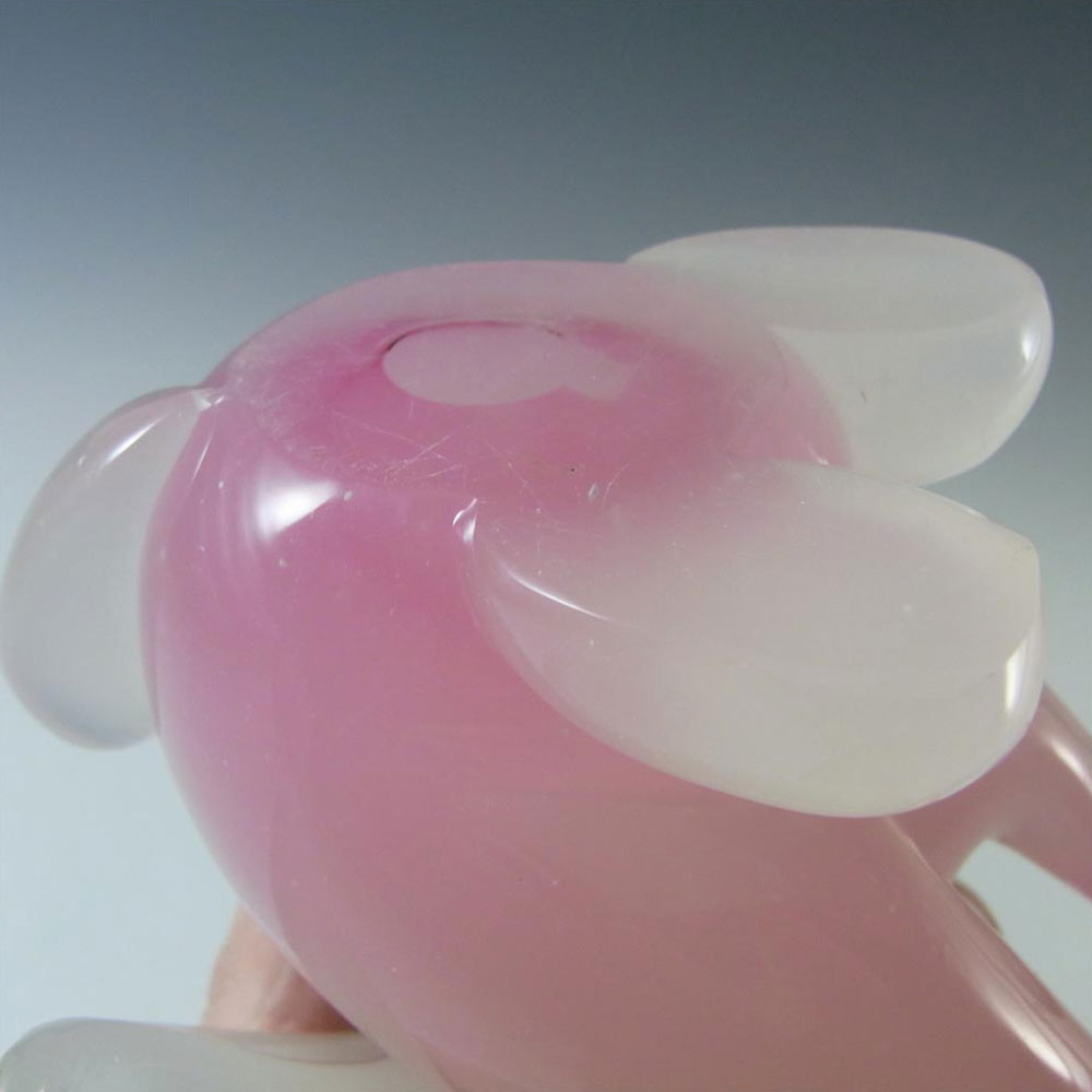(image for) Archimede Seguso Alabastro Pink Glass Rabbit Sculpture - Click Image to Close