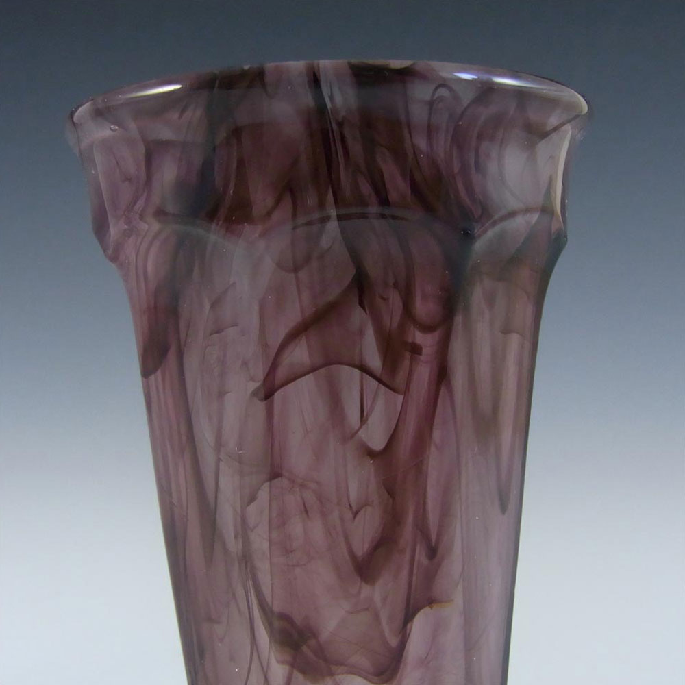 (image for) Davidson #1 British Art Deco Purple Cloud Glass Vase - Click Image to Close