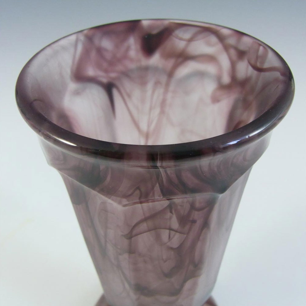 (image for) Davidson #1 British Art Deco Purple Cloud Glass Vase - Click Image to Close