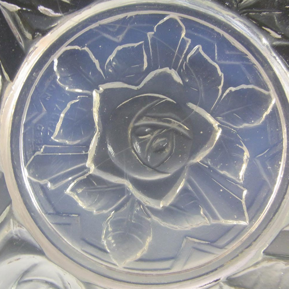 (image for) Jobling #8000 Art Deco Opaline/Opalescent Glass Tudor Rose Bowl - Click Image to Close