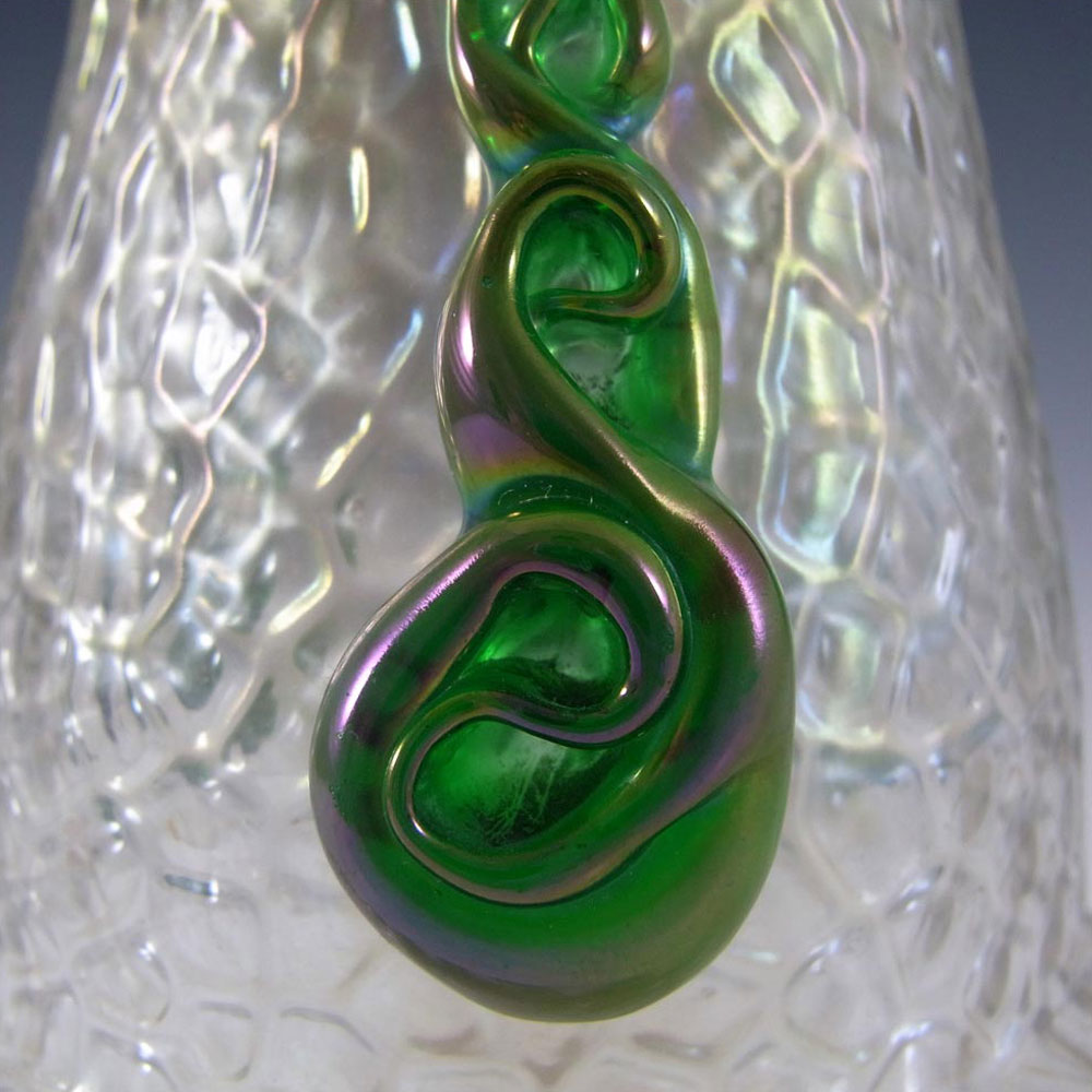 (image for) Kralik Art Nouveau 1900's Iridescent Glass "Martelé" Vase #3 - Click Image to Close