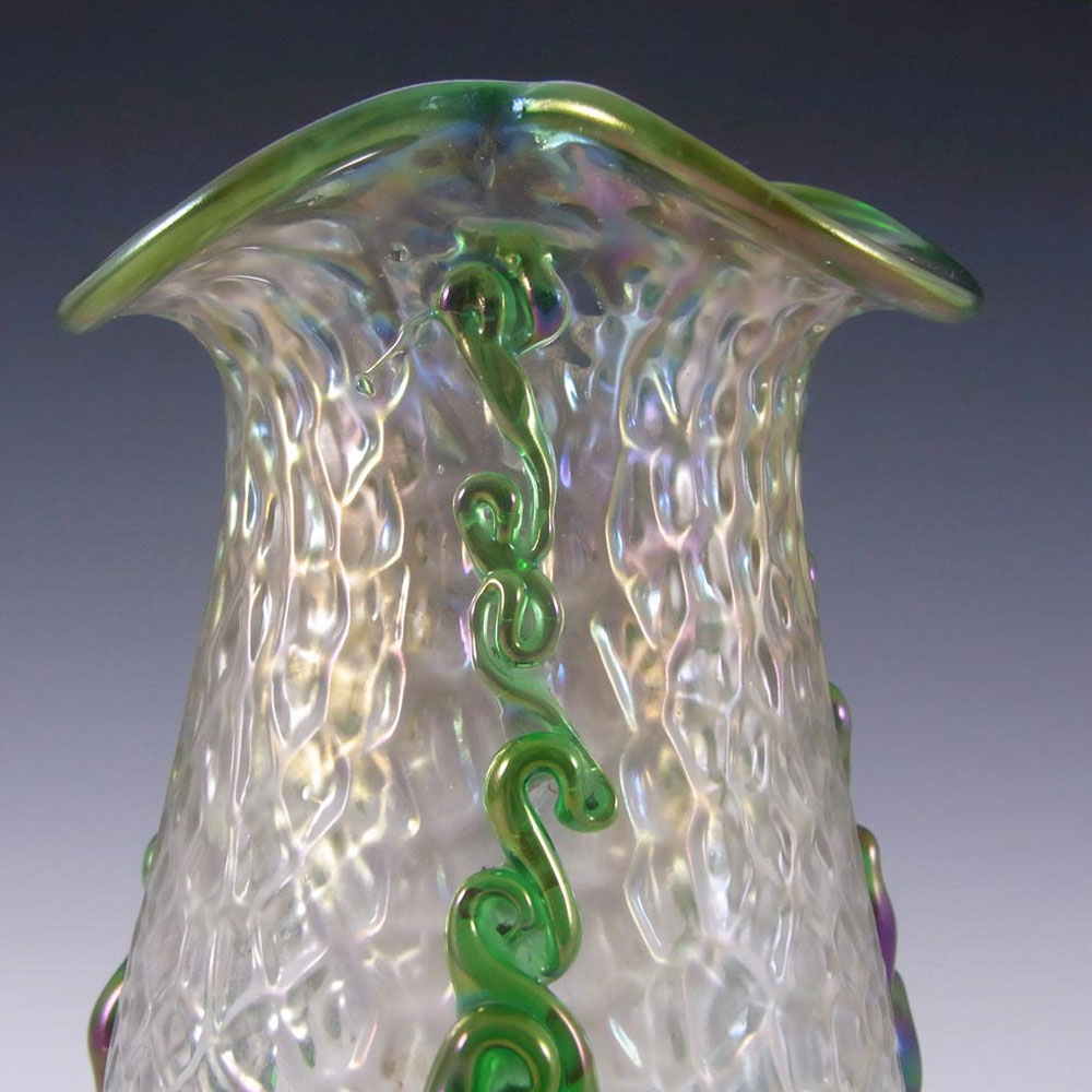 Kralik Art Nouveau 1900's Iridescent Glass "Martelé" Vase #3 - Click Image to Close