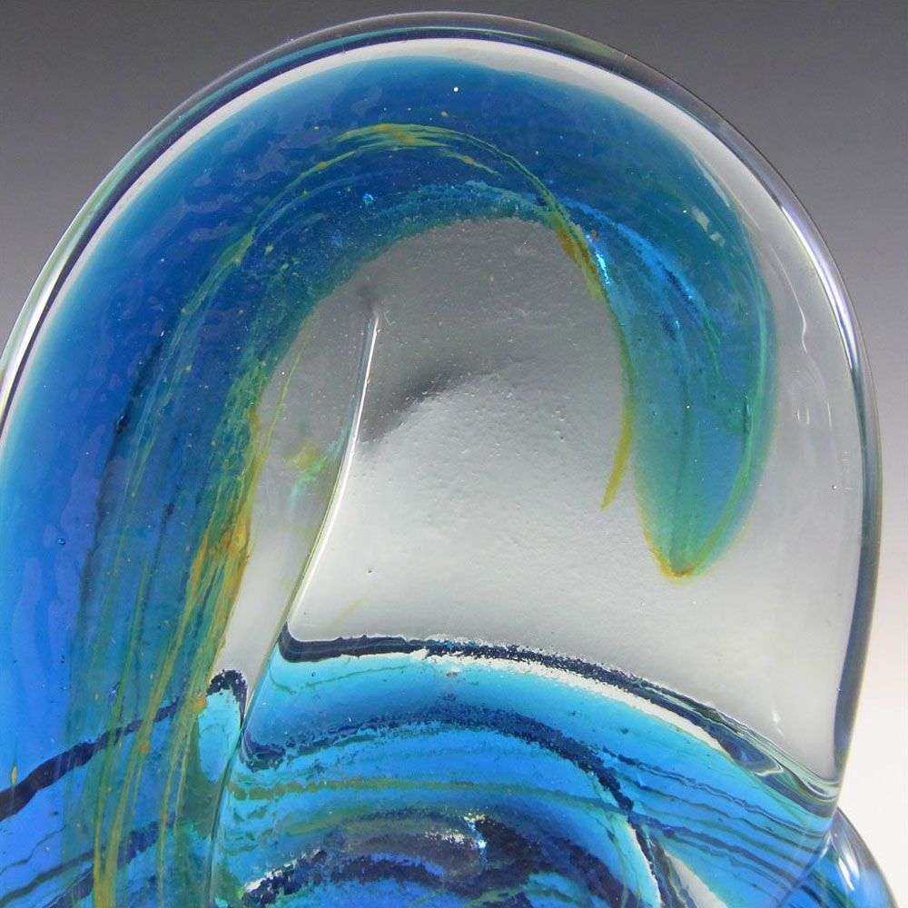 (image for) Mdina 'Blue Summer' Maltese Glass Abstract Knot Sculpture - Click Image to Close