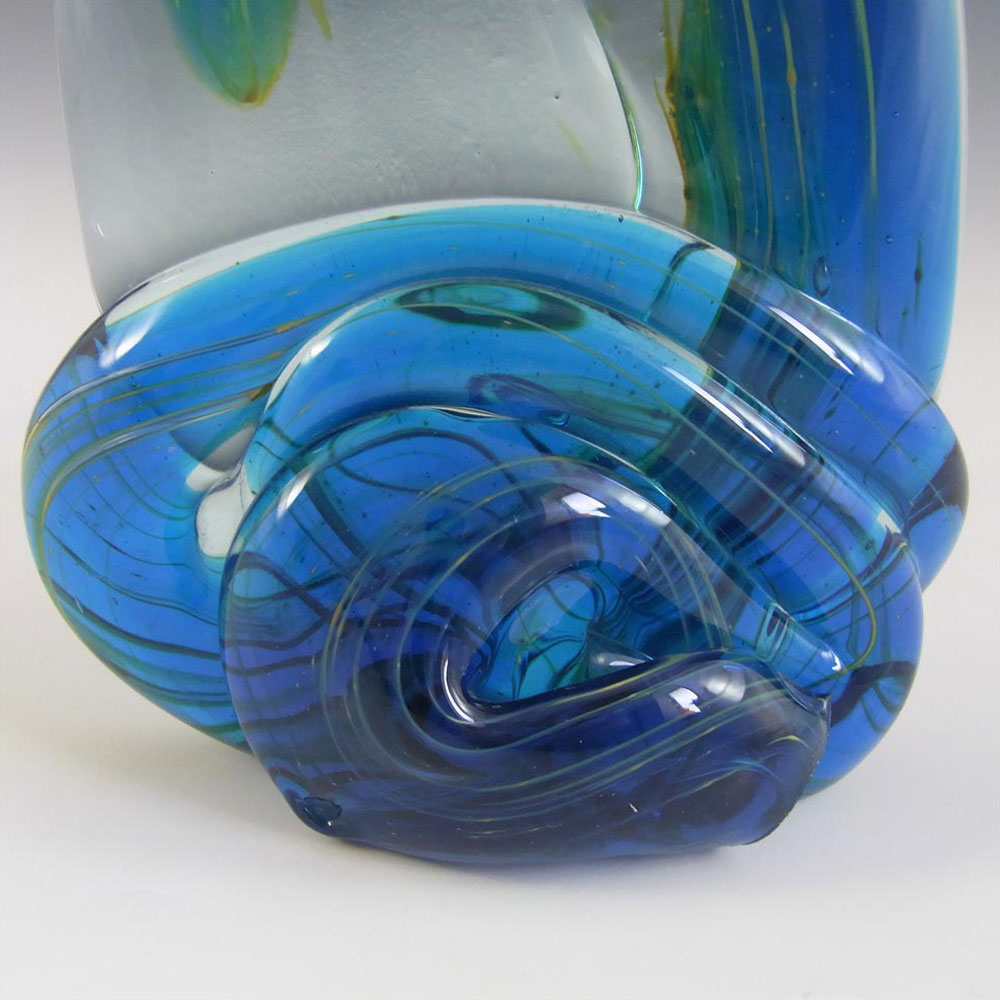 (image for) Mdina 'Blue Summer' Maltese Glass Abstract Knot Sculpture - Click Image to Close