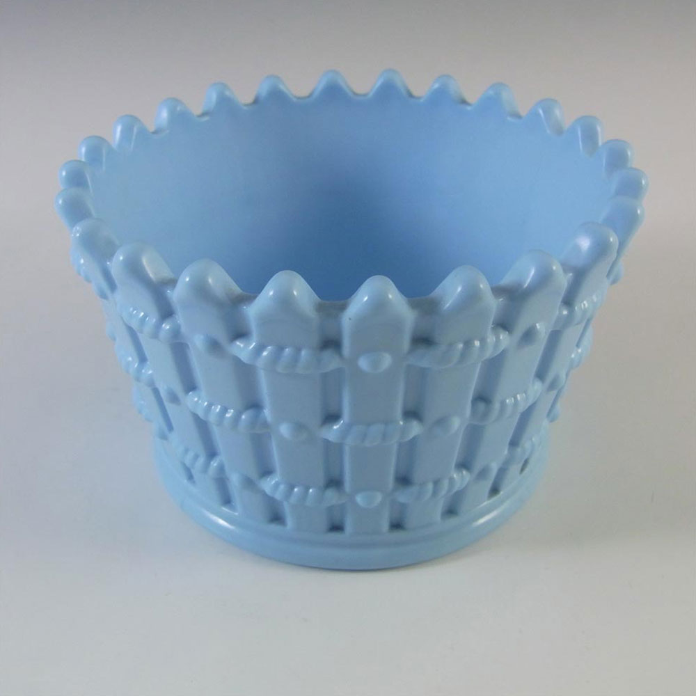 (image for) Antique 1890's Victorian Blue Milk Glass Bowl #2 - Click Image to Close