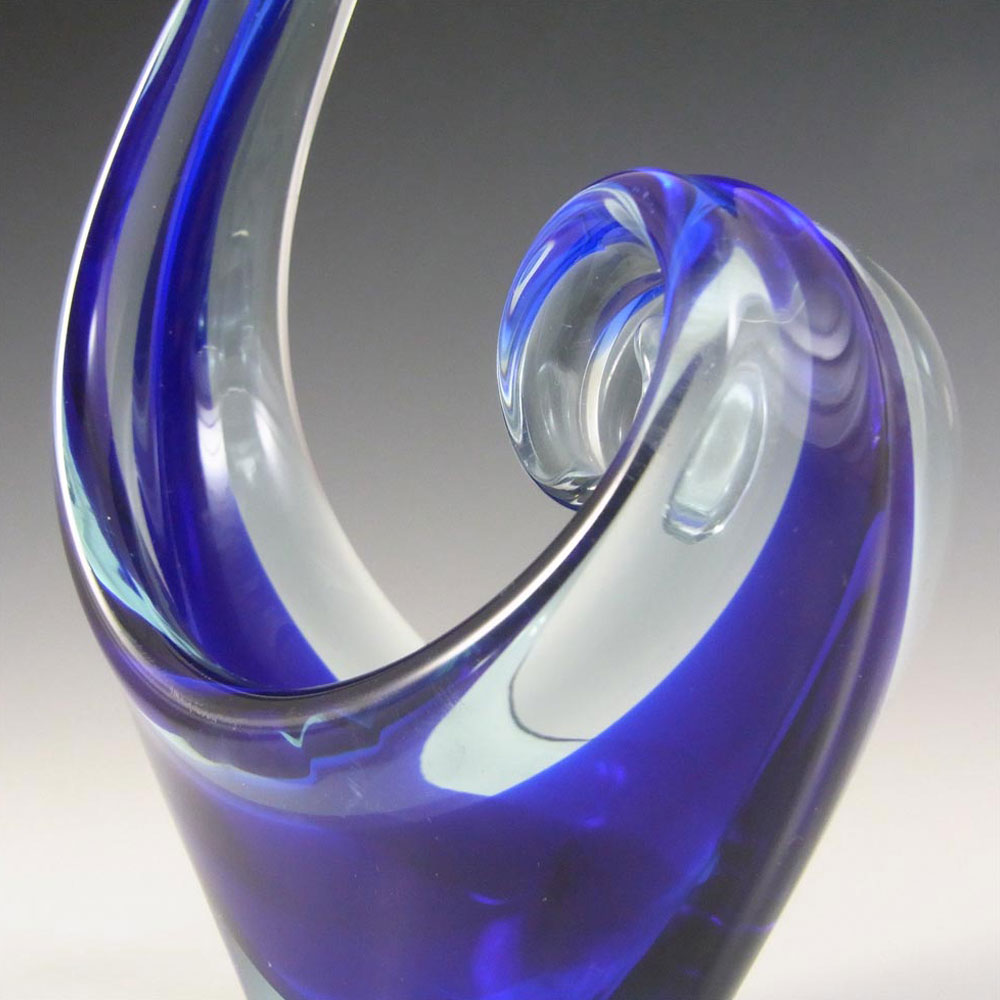 (image for) Murano Blue Sommerso Glass Organic Sculpture Bowl - Click Image to Close