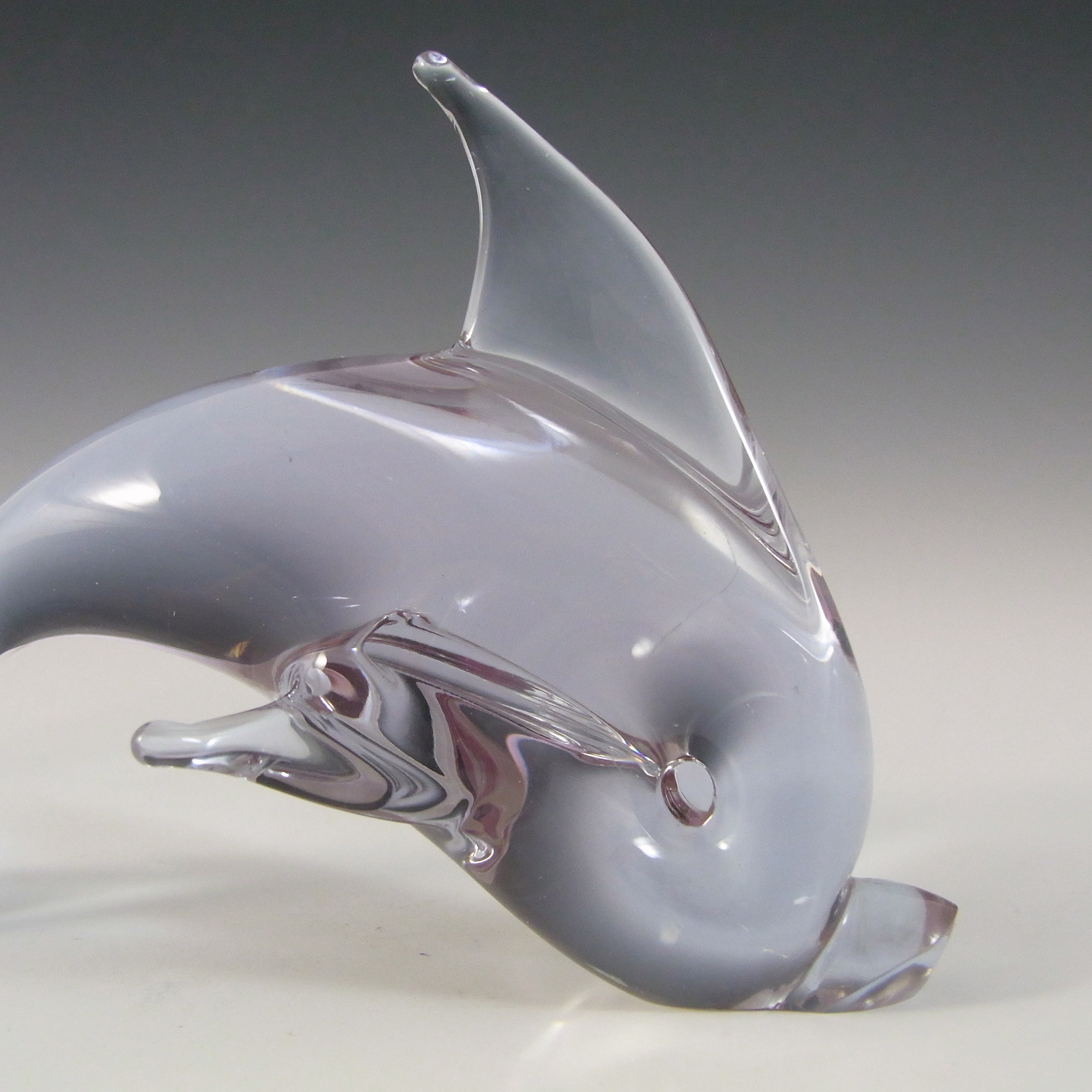 (image for) Neodymium/Alexandrite Italian/Murano Glass Dolphin - Labelled - Click Image to Close