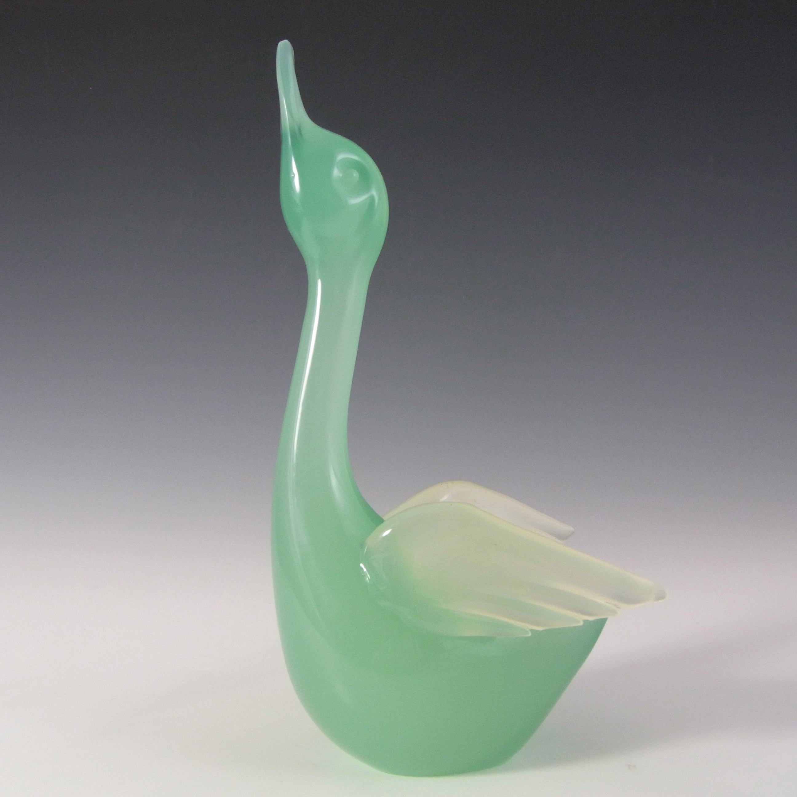 (image for) Archimede Seguso Alabastro Glass Duck / Goose Figurine - Labelled - Click Image to Close
