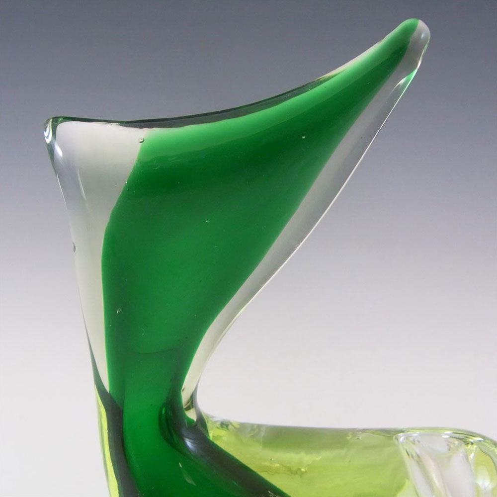 (image for) Murano/Venetian Green & Uranium Sommerso Glass Fish - Click Image to Close