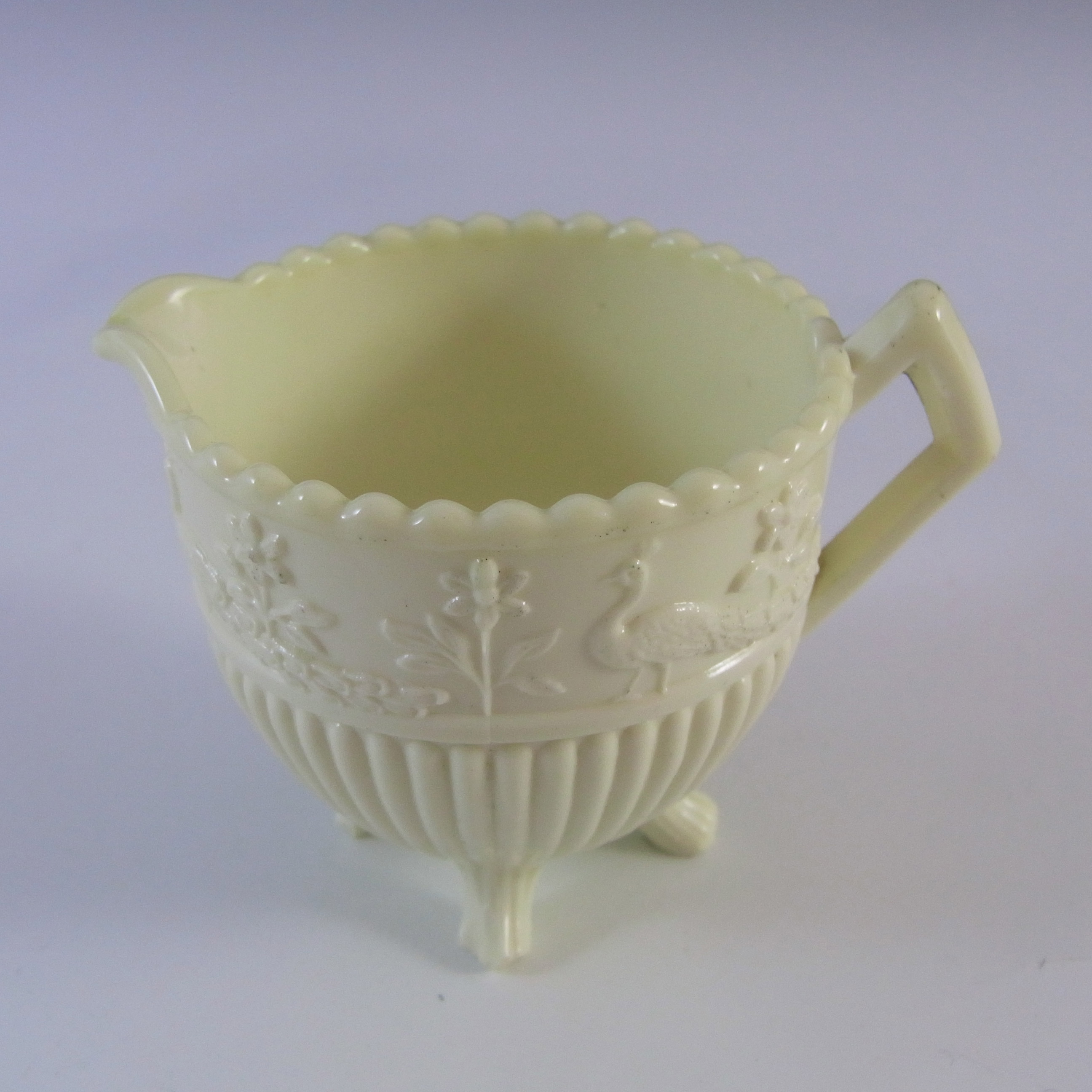 (image for) Sowerby #1350 Victorian Queen's Ivory Milk Glass Creamer - Marked - Click Image to Close