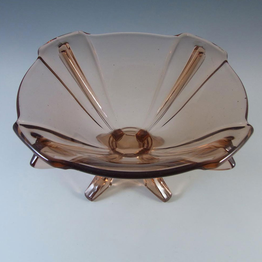 (image for) Stölzle #19283 Czech Art Deco 1930's Pink Glass Bowl - Click Image to Close
