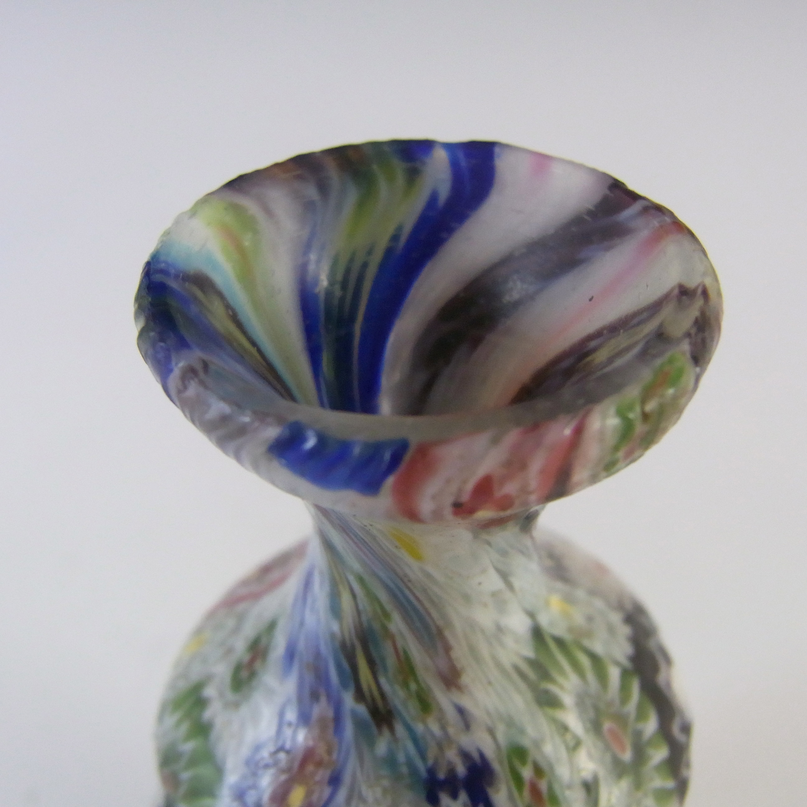 (image for) Fratelli Toso Millefiori Canes Murano Multicoloured Glass Vase - Click Image to Close