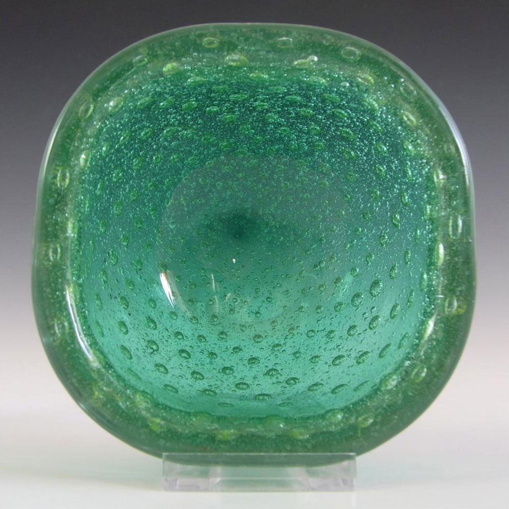 Venini Murano Green Glass Bullicante Bowl by Carlo Scarpa - £209.0020th