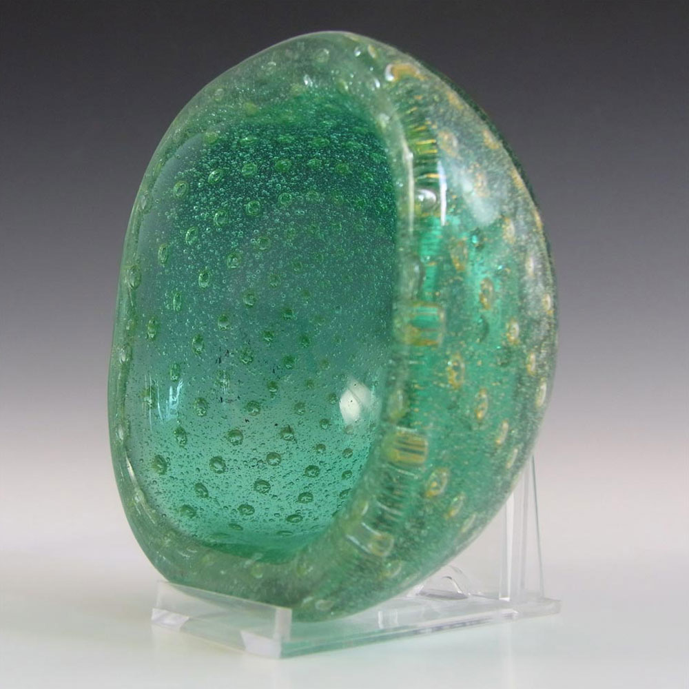 Venini Murano Green Glass Bubble Bowl by Carlo Scarpa - Click Image to Close