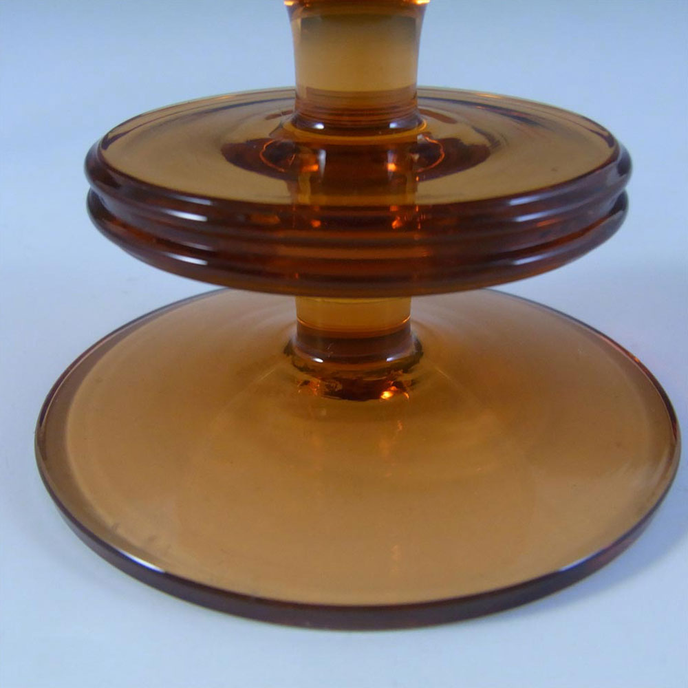 (image for) MARKED Wedgwood Topaz Glass Sheringham Candlestick RSW13/2 - Click Image to Close
