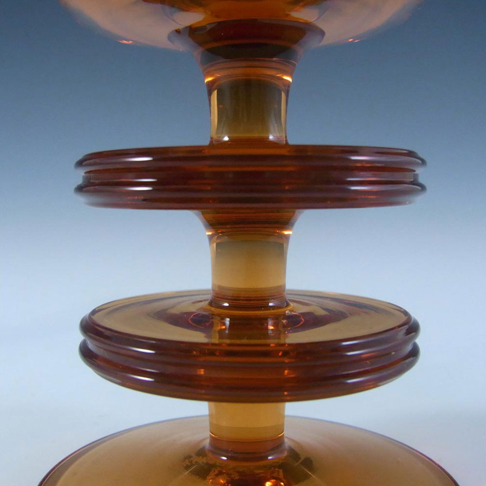 (image for) MARKED Wedgwood Topaz Glass Sheringham Candlestick RSW13/2 - Click Image to Close