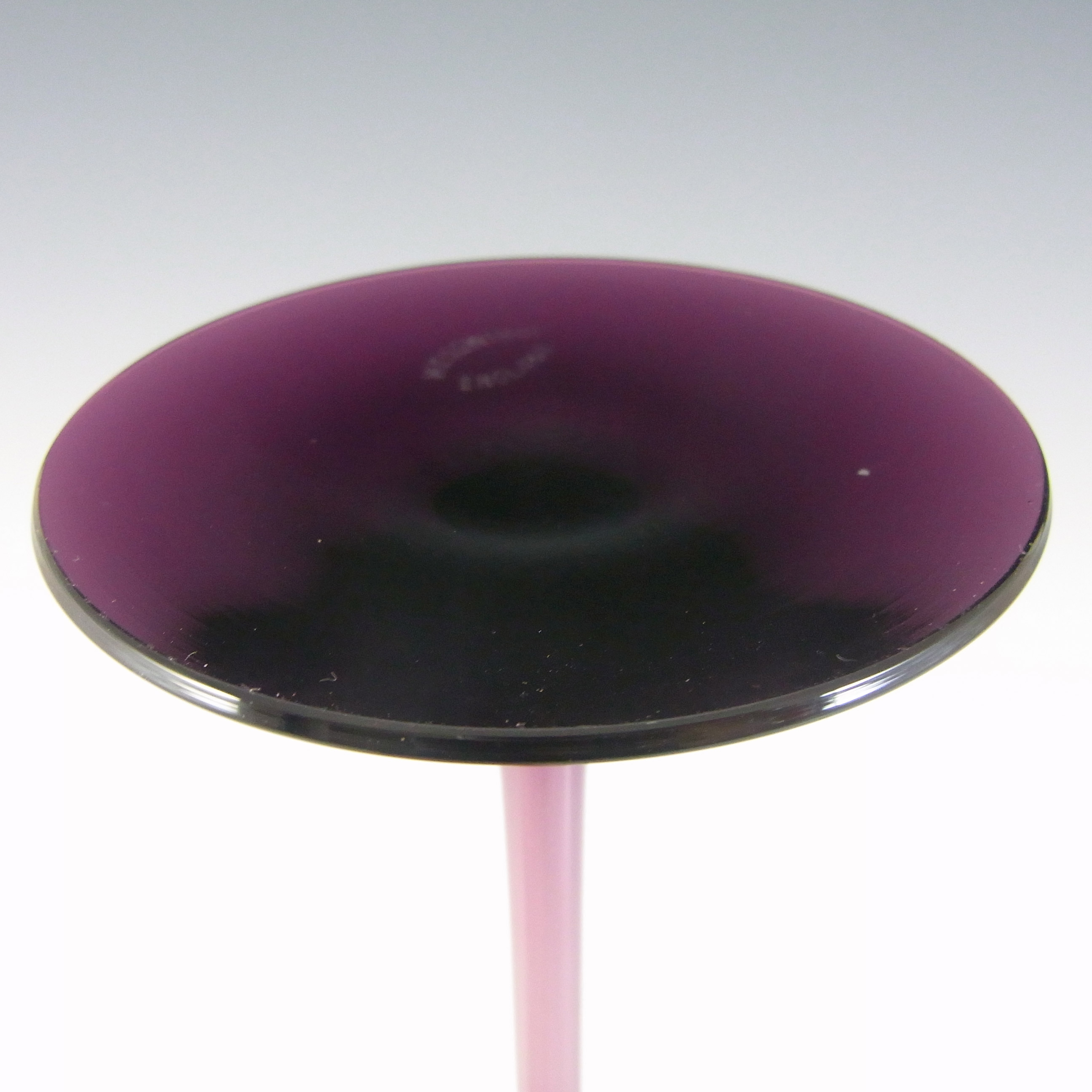 Wedgwood "Brancaster" Amethyst Glass 8" Candlestick RSW15/2 - Click Image to Close