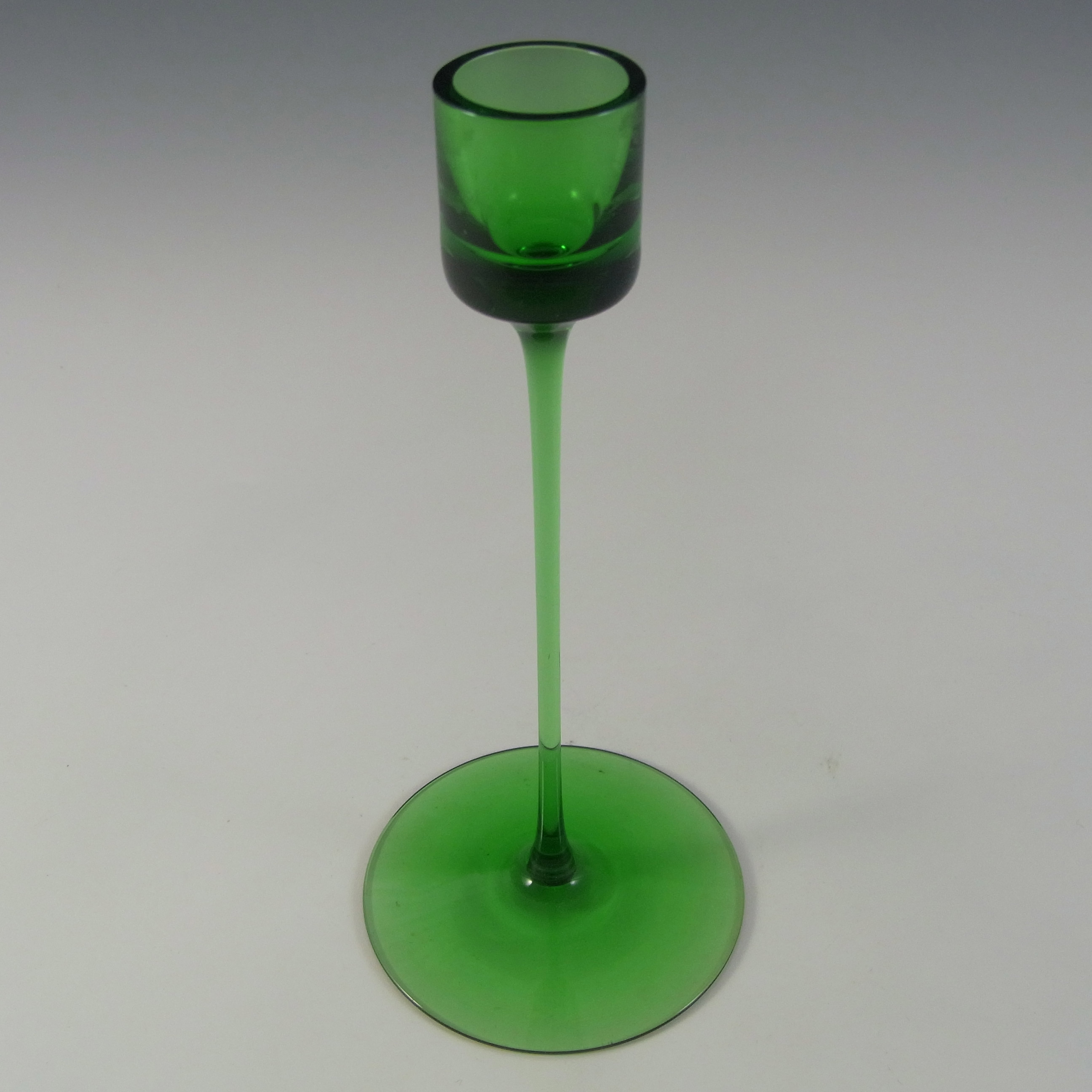 Wedgwood "Sandringham" Green Glass 6.5" Candlestick RSW22/2 - Click Image to Close