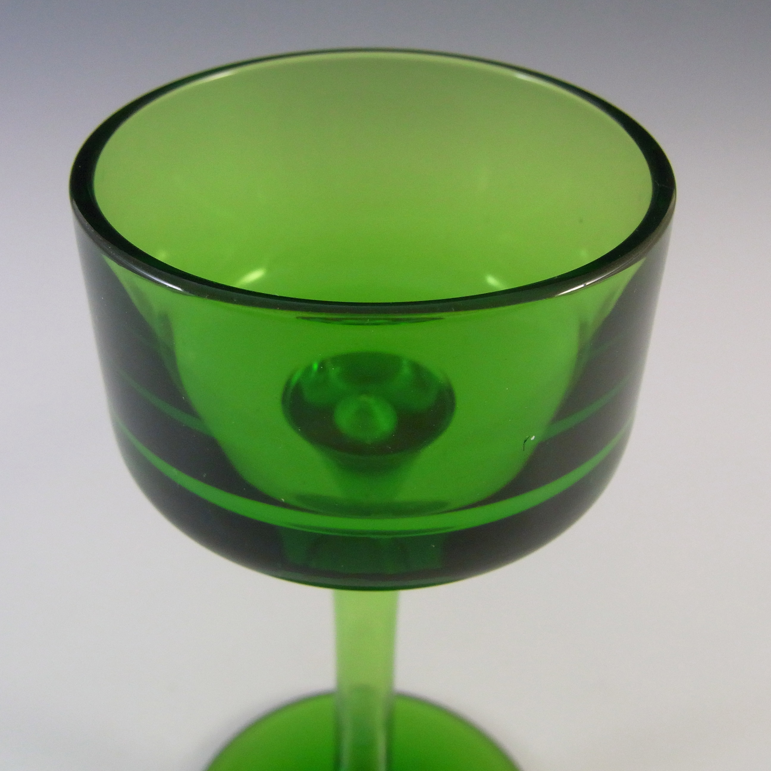 (image for) Wedgwood "Brancaster" Green Glass 5.25" Candlestick RSW15/1 - Marked - Click Image to Close