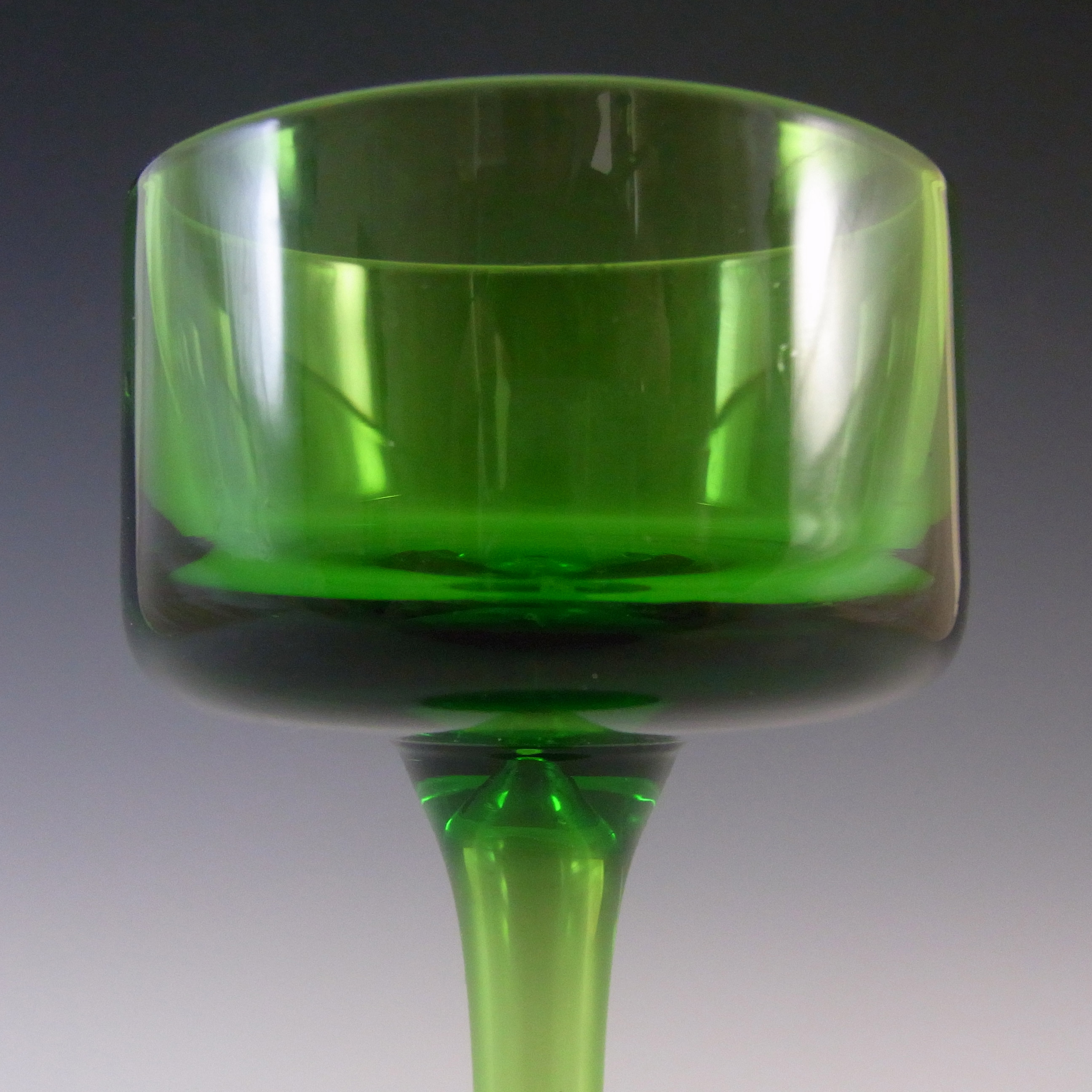 Wedgwood "Brancaster" Green Glass 5.25" Candlestick RSW15/1 - Marked - Click Image to Close
