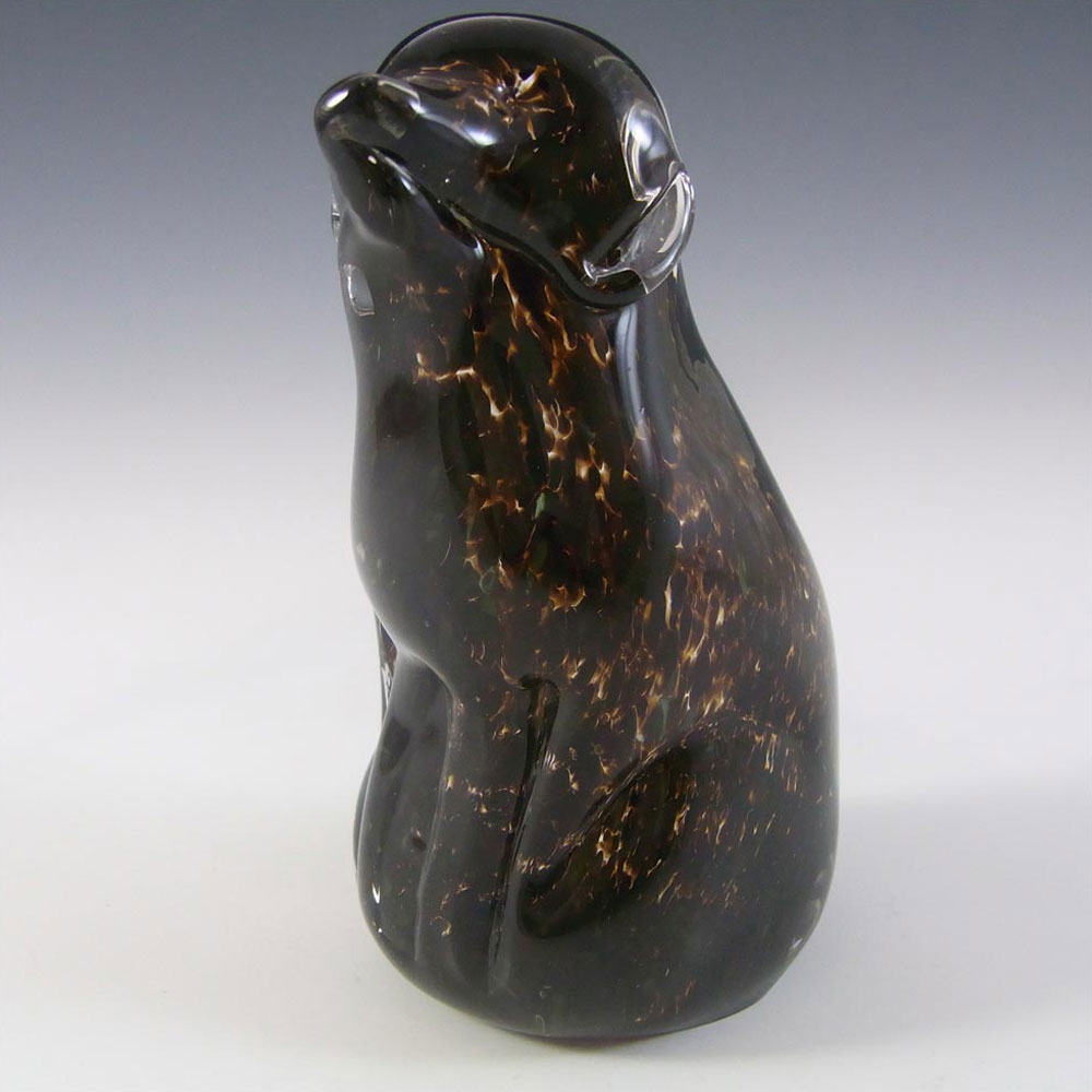 (image for) Wedgwood Speckled Brown Glass Seated Dog SG420 - Marked - Click Image to Close