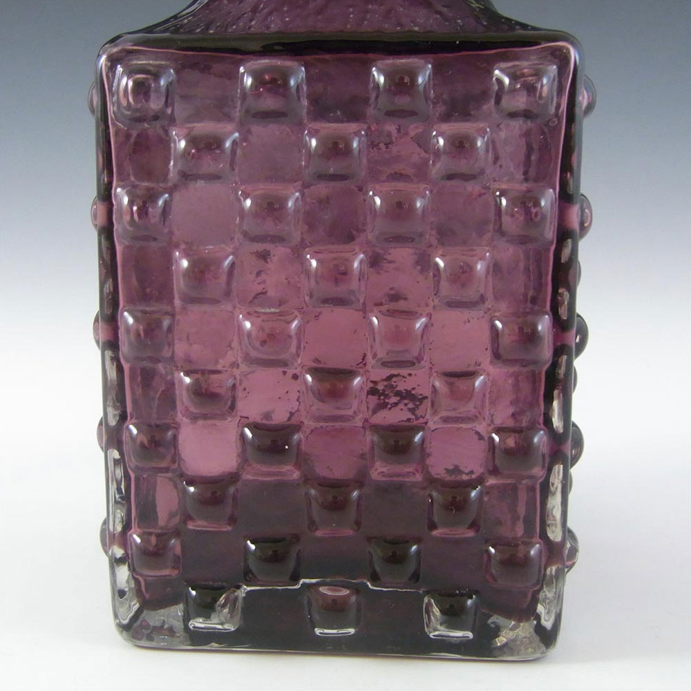 Whitefriars #9817 Baxter Amethyst Textured Glass Chess Vase - Click Image to Close