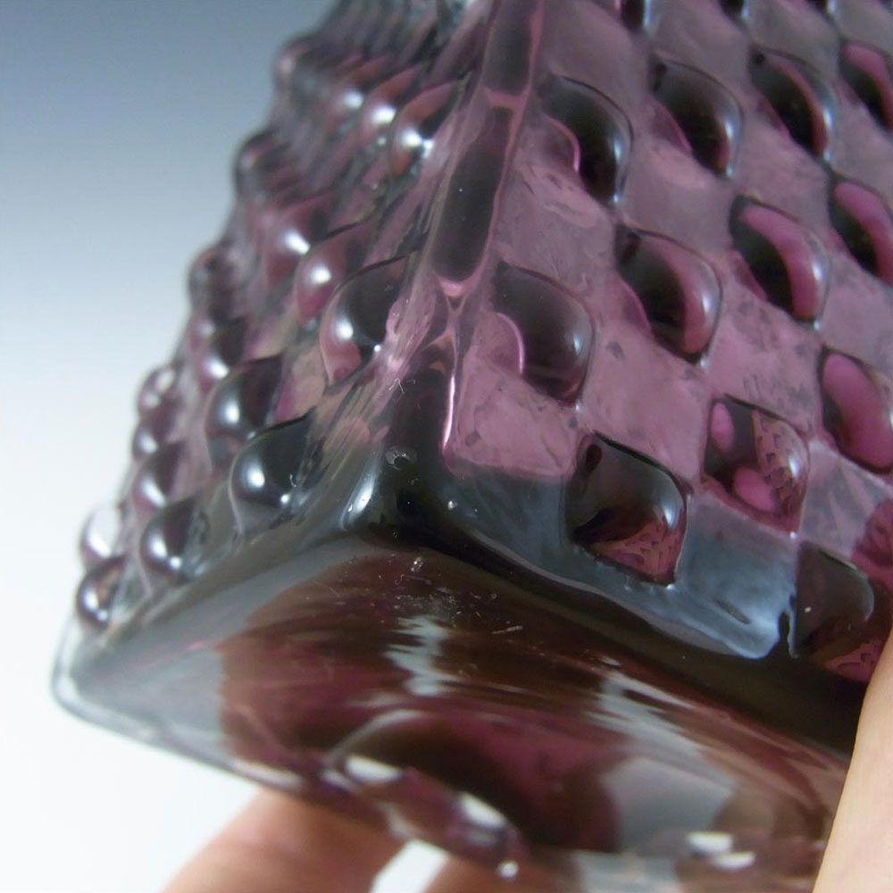Whitefriars #9817 Baxter Amethyst Textured Glass Chess Vase - Click Image to Close