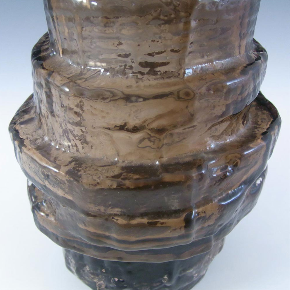 (image for) Whitefriars #9680 Baxter Cinnamon Textured Glass Hooped Vase - Click Image to Close